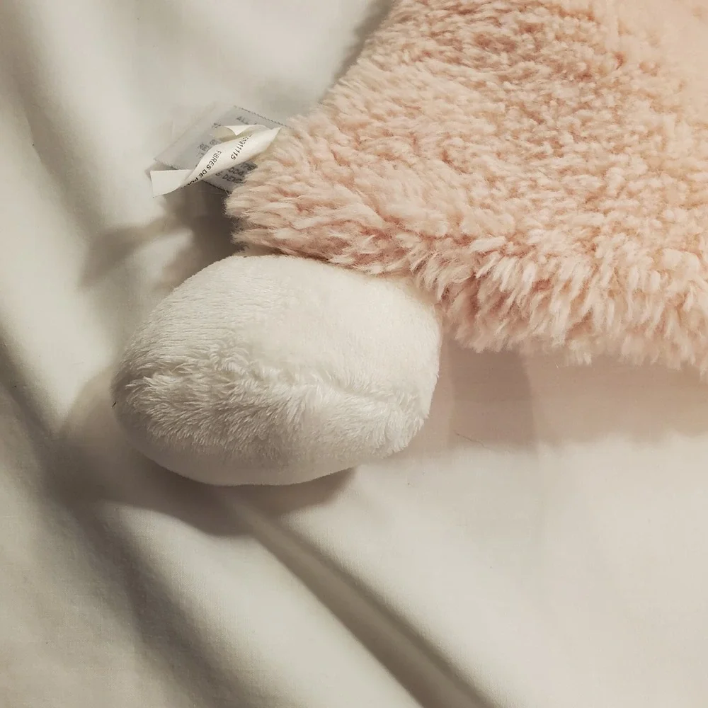 Demdaco Nat & Jules Plush Bunny‎ Rabbit Lovey Pink White Security Blanket